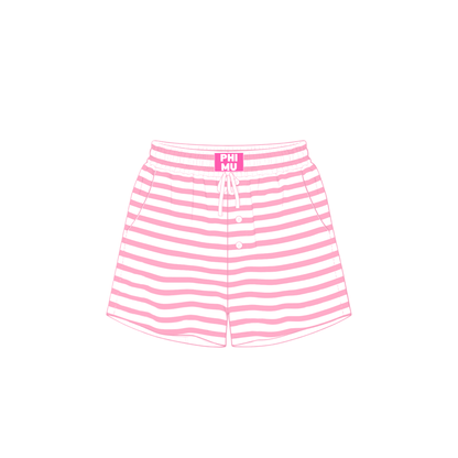 Pin Stripe Sweat Shorts