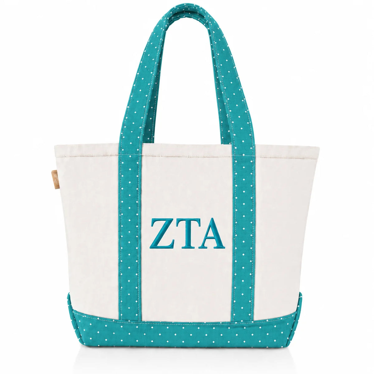 Rush Greek Gifts: Canvas Polka Dot Tote Bag