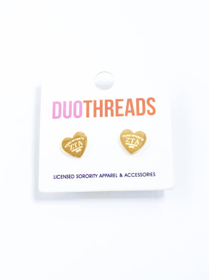 Heart Sorority Earrings