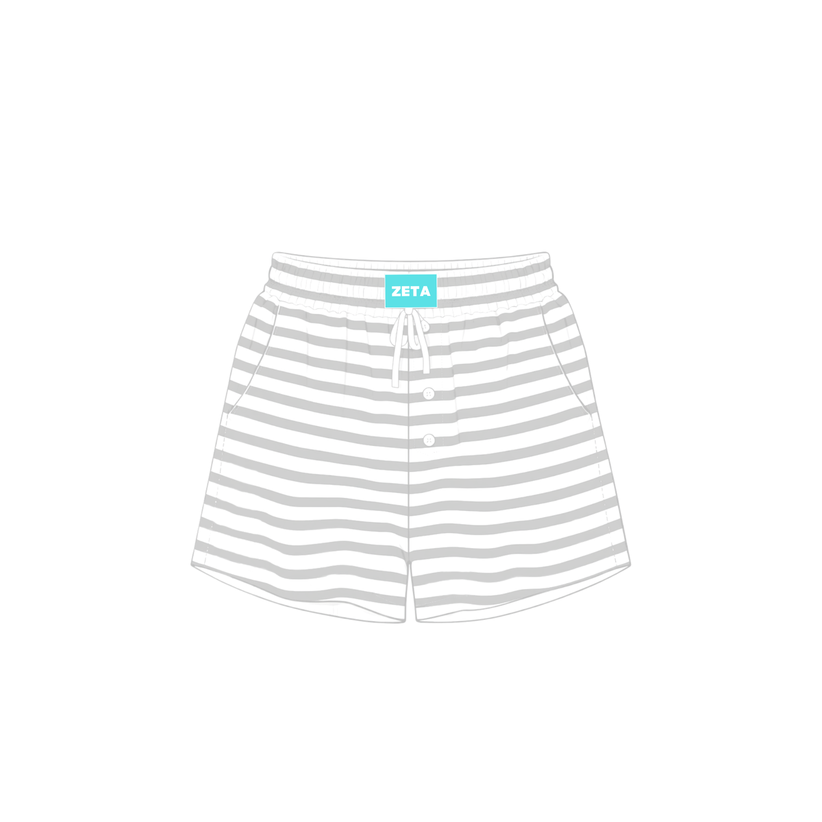 Pin Stripe Sweat Shorts